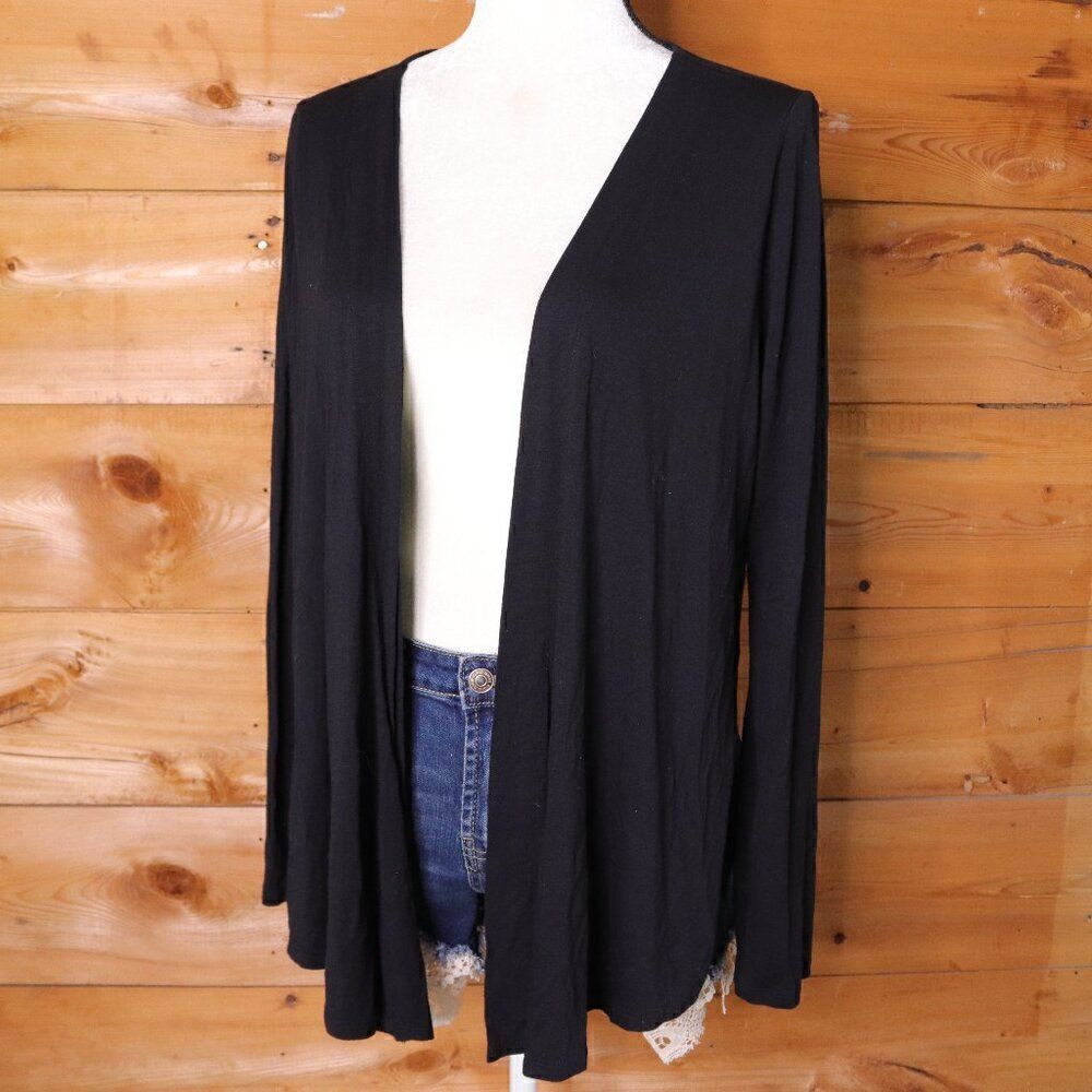 Krimson Klover |‎ Open Front Black Cardigan Medium